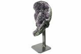 Amethyst Geode Section on Metal Stand - Great Color #171737-1